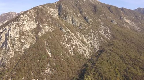 Aerial view of majestic european Alps mountains.