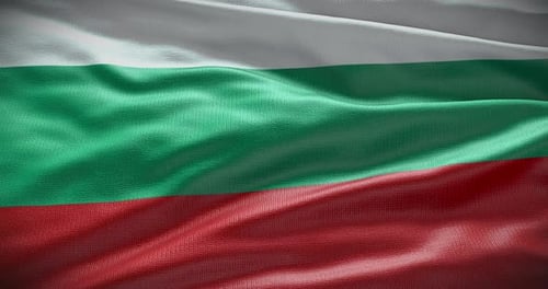 Bulgarian Flag Waving Seamless Loop Animation