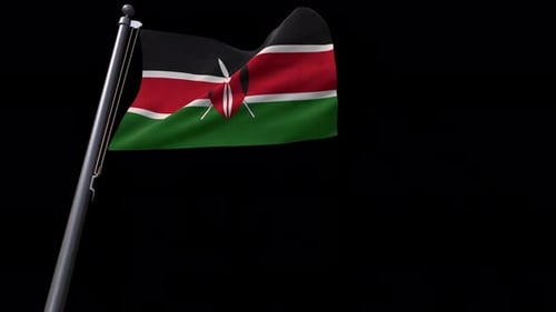 Realistic Waving Flag of Kenya for National and Corporate Projects