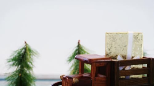 Antique Truck Delivers Christmas Presents