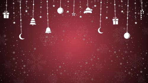 Elegant Christmas Holiday Background with Falling Snow