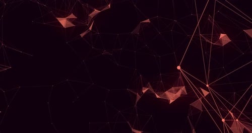 Abstract Red Technology Network Background Animation