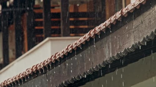 Heavy Rain on Roof