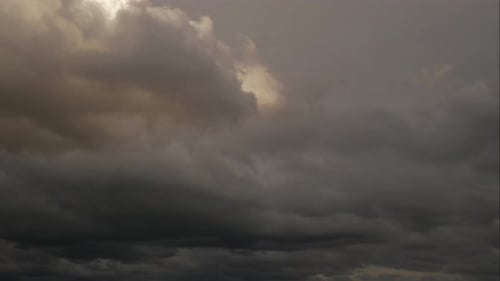 Timelapse of Dark Storm Clouds Moving Across Sky
