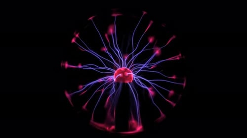 Mesmerizing Plasma Ball with Glowing Energy Discharges