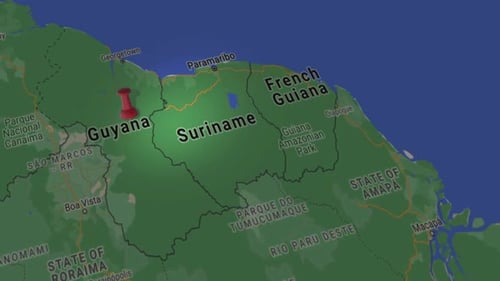 Guyana Auf der Karte 4K