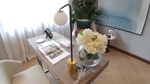 Elegant Home Office Decor with Modern Accents