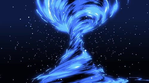 Abstract Blue Energy Swirl Vortex Animation