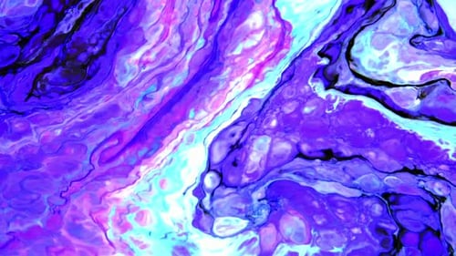 Vibrant Abstract Paint Swirls in Blue, Pink, and Purple