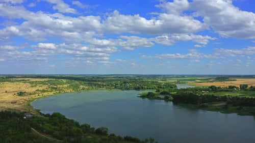View Of The River In Nature From Above