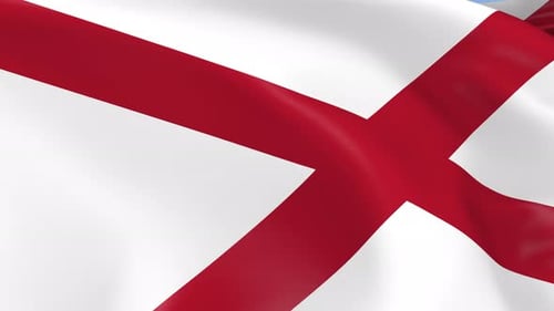Animated Alabama Flag Waving in Slow Motion