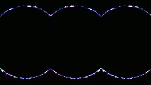 black background. For show, colorful bright ornaments. round shape