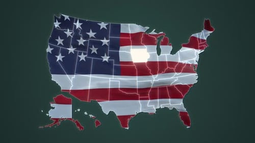 Mapa 2D de los Estados Unidos