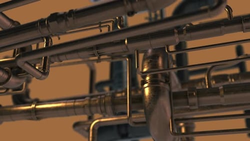 Animated Journey Through Industrial Pipeline Network