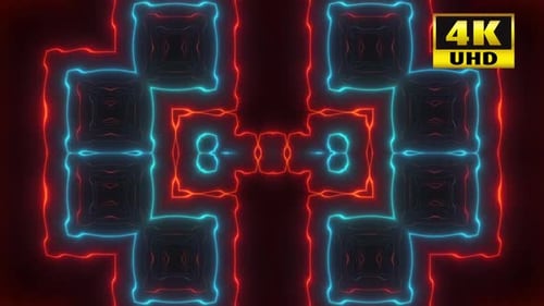Dynamic Neon Geometric Glowing Lines Background Animation
