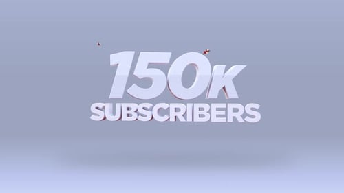 YouTube Subscribers Milestone Celebration 3D Reveal