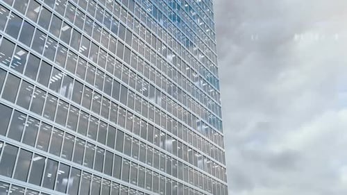 Office Building Windows and Skyscraper Building with Corporate Offices Loopable 4k