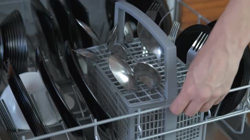 Full dishwasher.