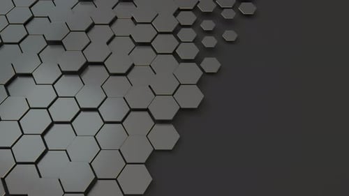 Animated Dark Hexagonal Grid Background Loop