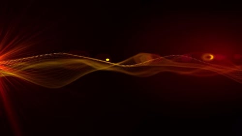 Abstract Particle Wave with Glowing Light Animation Background
