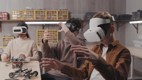 Kids Using VR Glasses