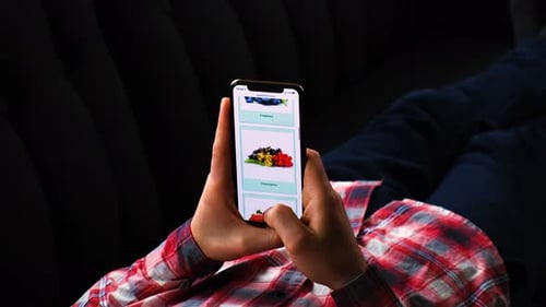 Pedido on-line por telefone Legumes e frutas