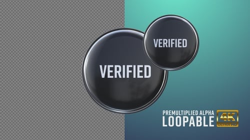 Verifiziertes Badge-Looping mit Alpha-Kanal
