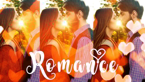 Romantic Memories Slideshow with Heart Transitions