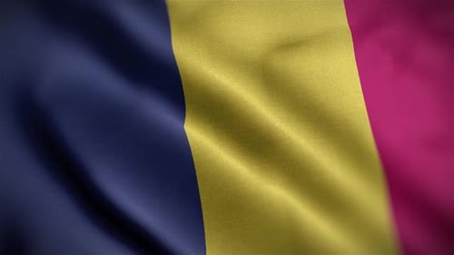 Realistic Fabric Waving Flag Loop Background