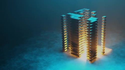 HD Neon Cyberpunk City Flythrough | Futuristic Science Fiction City Background