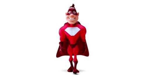 Fun 3D cartoon fun superhero