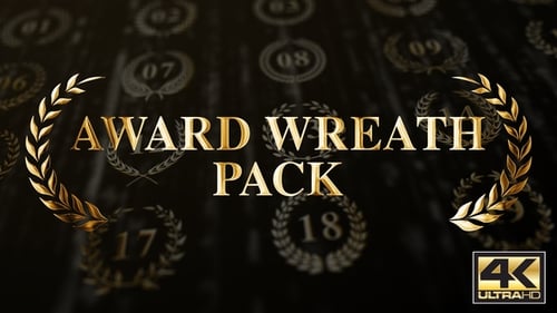 Elegant 4K Award Wreaths and Titles Pack