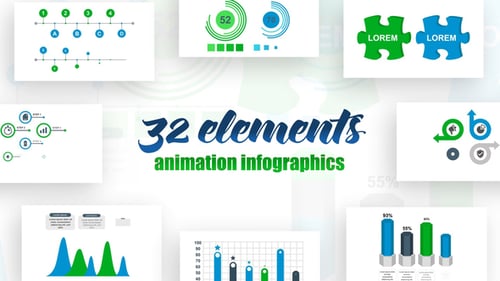 Dynamic Corporate Infographics: Data Visualization and Business Elements