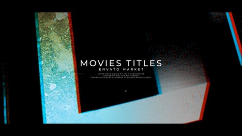 Futuristic Glitch Film Titles and Credits Sequence