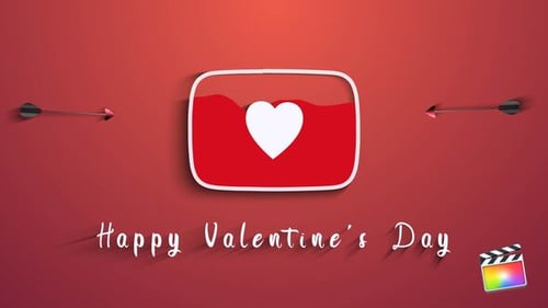 Animated Heart Logo and Valentine's Day Message Reveal