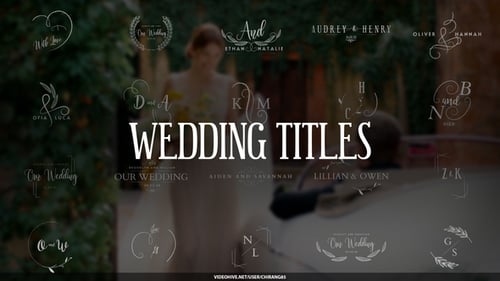 Elegant Wedding Titles: Flourishes and Animated Couple Name Reveals