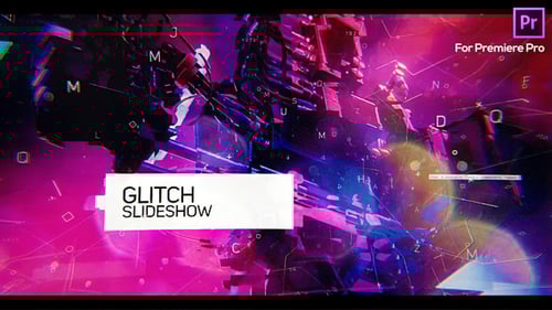 Dynamic Glitch Slideshow with Digital Effects