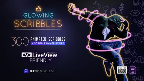 Dynamic Neon Glow Animated Effects and Motion Graphics Pack