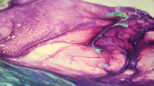 Abstract Close Up of Paint Mixing