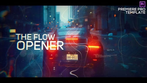 Futuristic Digital Flow Opener with Abstract Overlays and Modern Text
