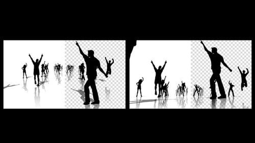 Dynamic Silhouettes of Dancing People with Transparent Background
