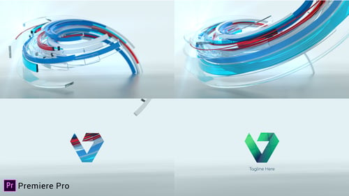 Presentación del logotipo de la cinta 3D - Premiere Pro
