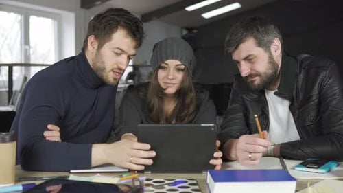 Team of Young Professionals Having a Meeting in a Creative Office