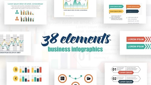 Clean Business Infographic Elements for Data Presentation