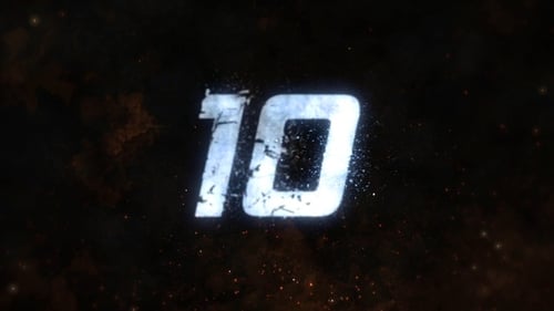 Contagem regressiva de White Shatter - Efeito grunge