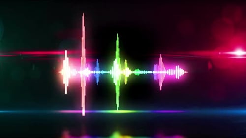 Vibrant Neon Audio Waveform Visualizer Display