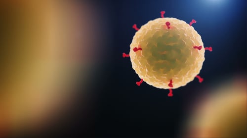 Animated 3D Microscopic Virus Cell Rotation