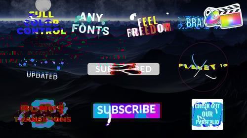 Vibrant Liquid Glitch Titles and Kinetic Text Animations