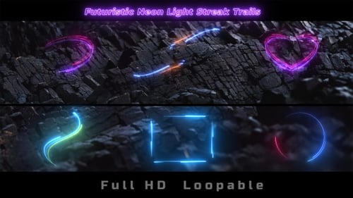 Dynamic Neon Glowing Line Reveals Pack