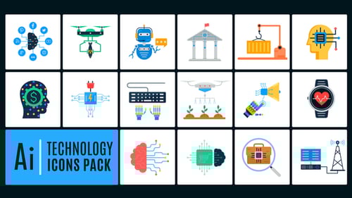 16 Technology Icons Pack